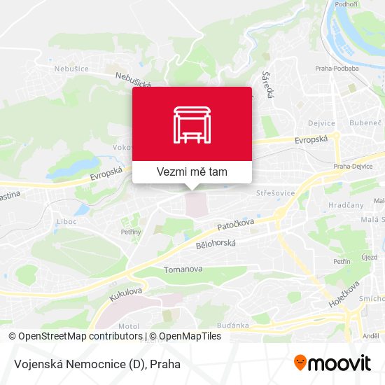 Vojenská Nemocnice (D) mapa