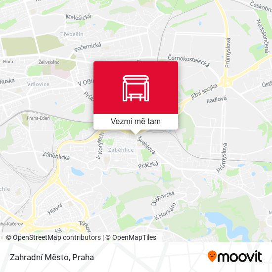 Zahradní Město mapa
