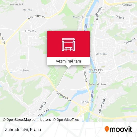 Zahradnictví mapa