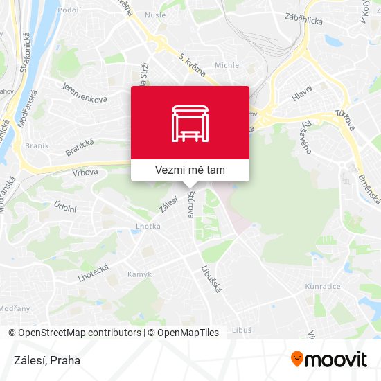 Zálesí (E) mapa