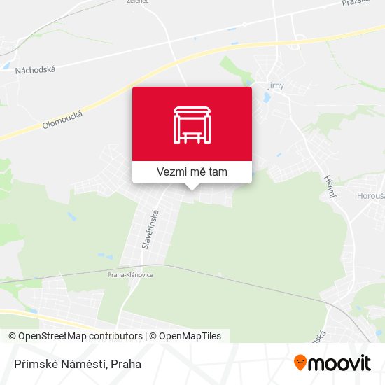 Přímské Náměstí mapa