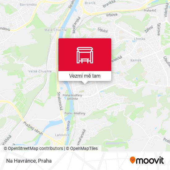 Na Havránce mapa