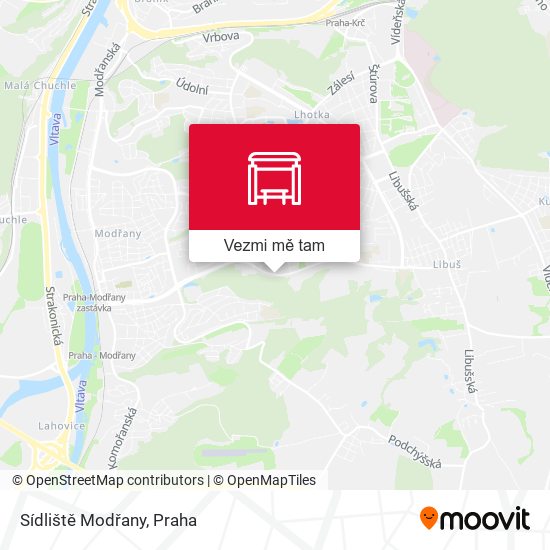 Sídliště Modřany mapa