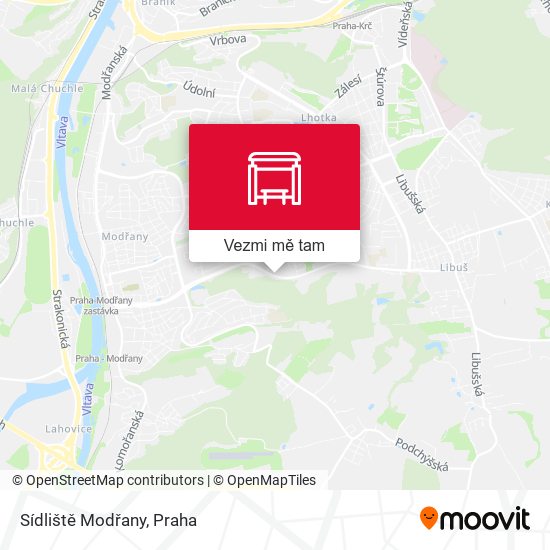 Sídliště Modřany (D) mapa