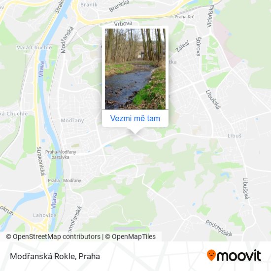 Modřanská Rokle (A) mapa