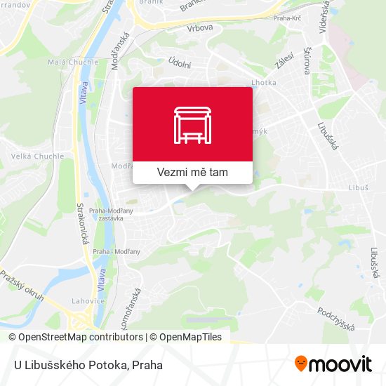 U Libušského Potoka mapa