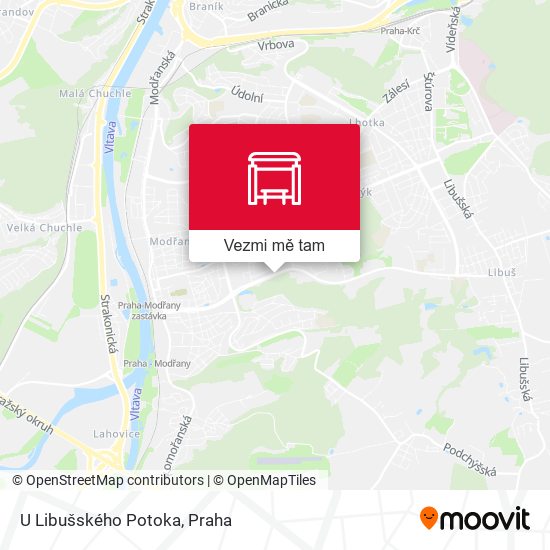 U Libušského Potoka mapa