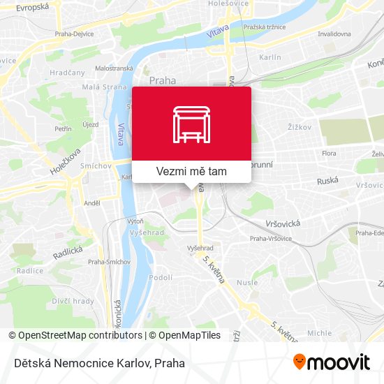 Dětská Nemocnice Karlov mapa