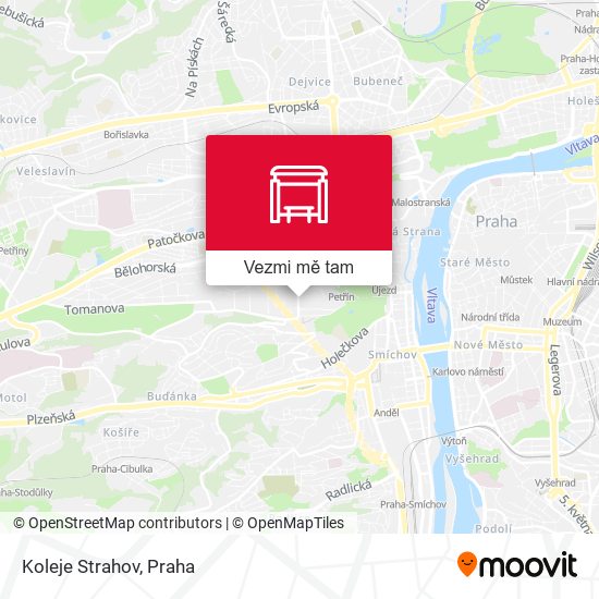 Koleje Strahov (A) mapa