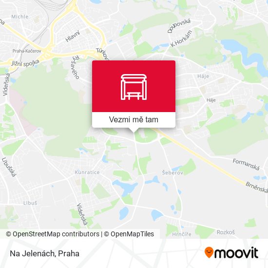 Na Jelenách mapa