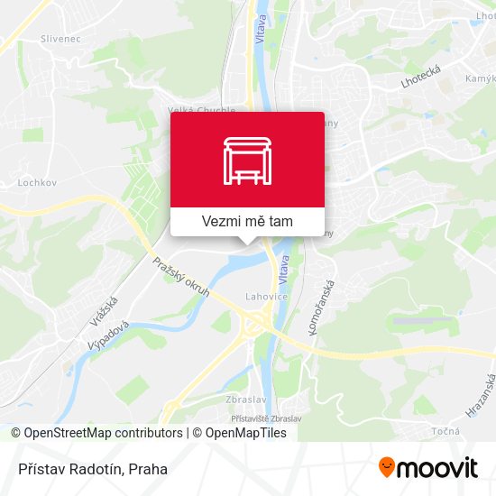 Přístav Radotín mapa