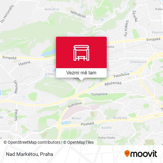 Nad Markétou mapa
