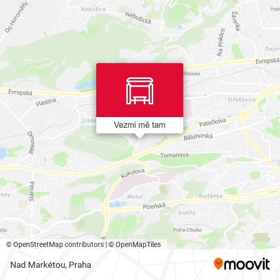Nad Markétou mapa