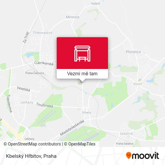 Kbelský Hřbitov mapa