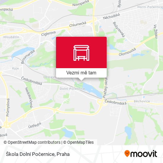 Škola Dolní Počernice mapa