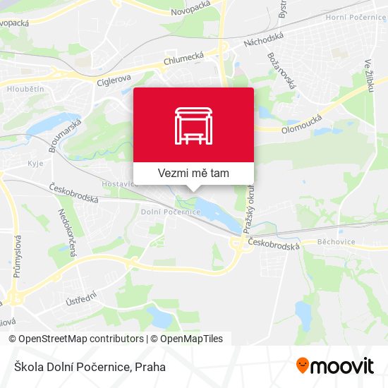 Škola Dolní Počernice mapa