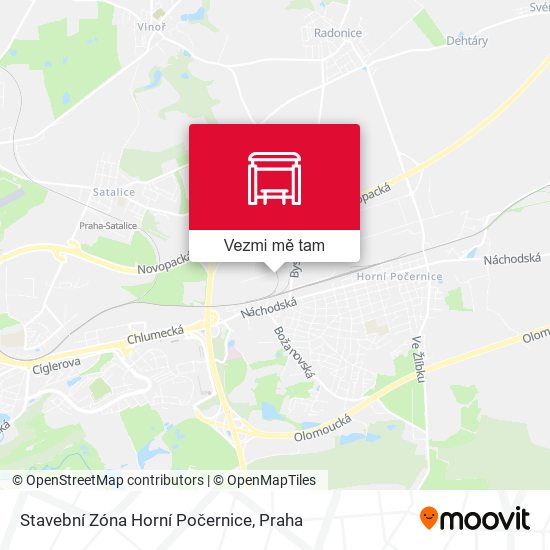 Stavební Zóna Horní Počernice (A) mapa