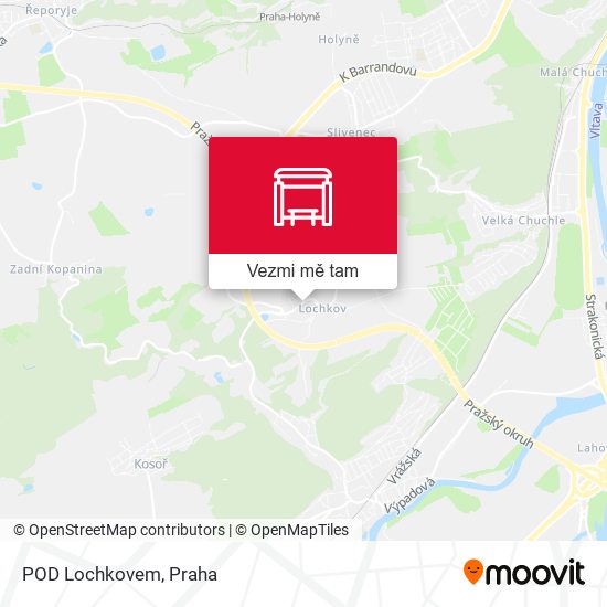 POD Lochkovem mapa