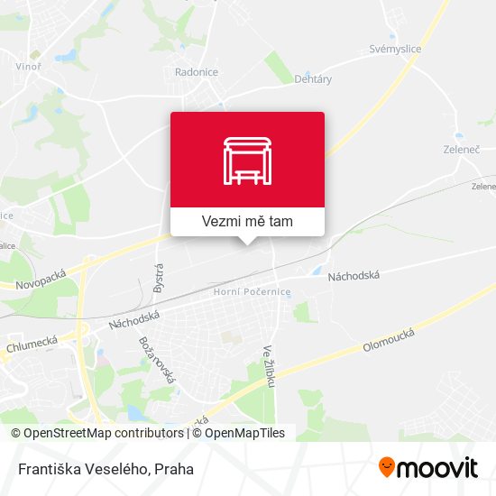 Františka Veselého (A) mapa