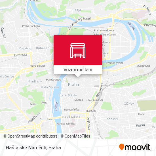 Haštalské Náměstí mapa