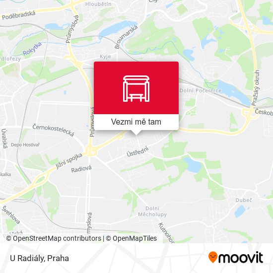 U Radiály mapa