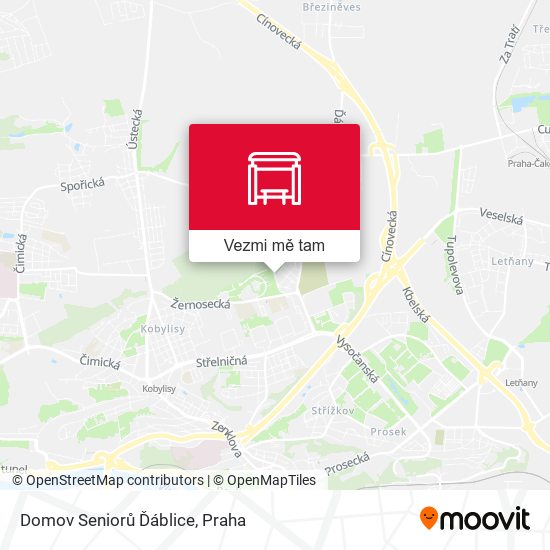 Domov Seniorů Ďáblice mapa