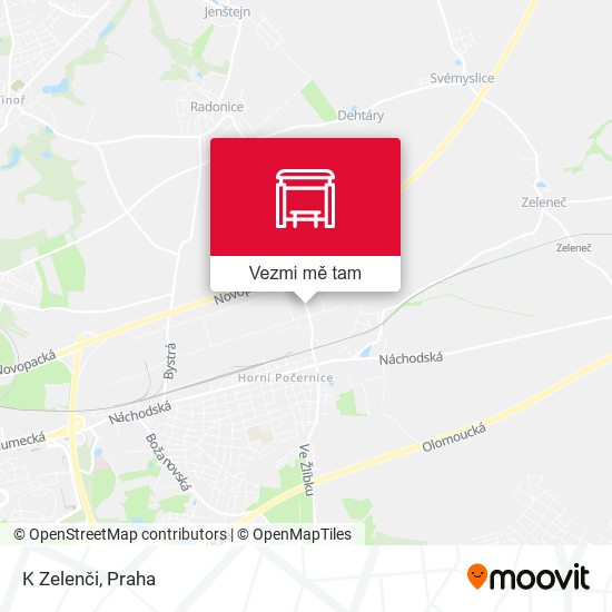 K Zelenči mapa