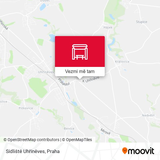 Sídliště Uhříněves mapa