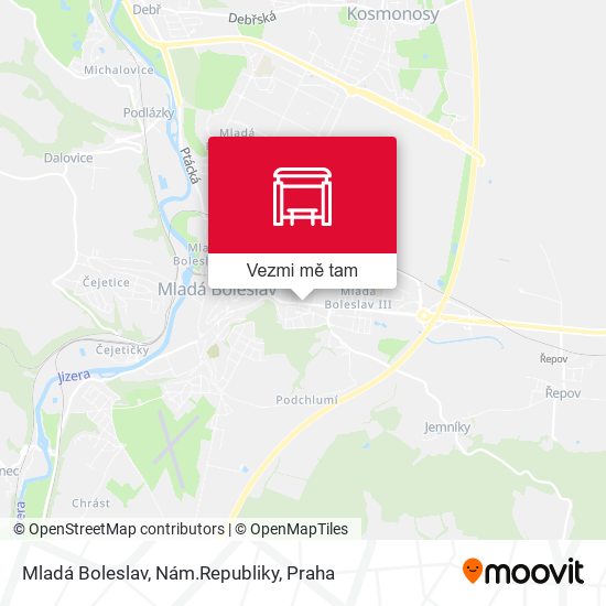 Mladá Boleslav, Nám.Republiky mapa