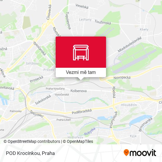 POD Krocínkou mapa