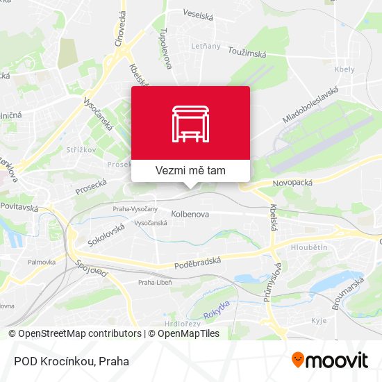 POD Krocínkou mapa