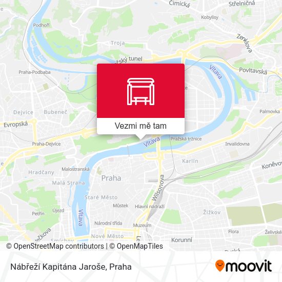 Nábřeží Kapitána Jaroše mapa