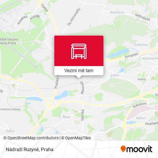 Nádraží Ruzyně mapa