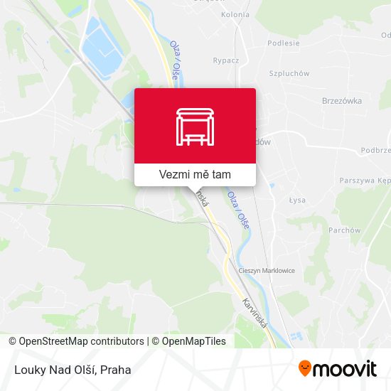 Louky Nad Olší mapa
