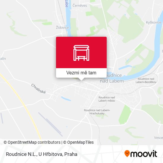Roudnice N.L., U Hřbitova mapa