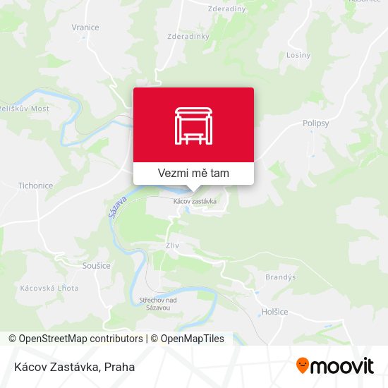 Kácov Zastávka mapa