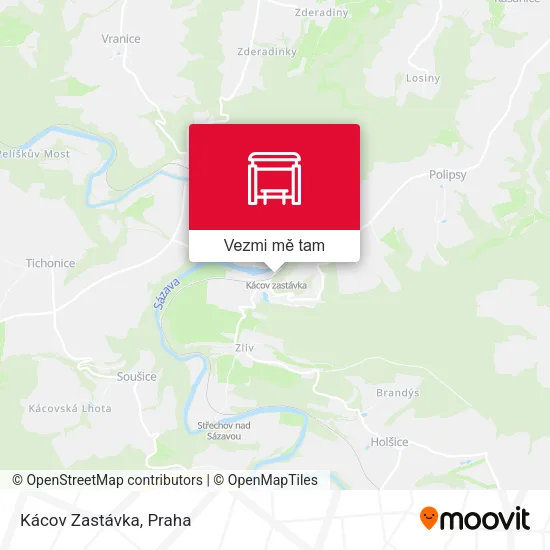 Kácov Zastávka mapa