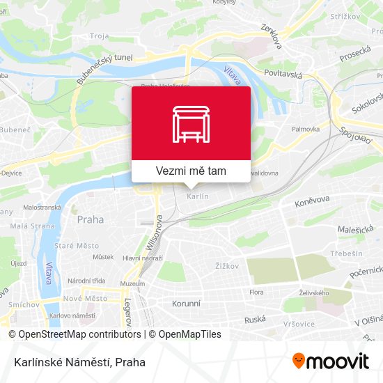 Karlínské Náměstí mapa