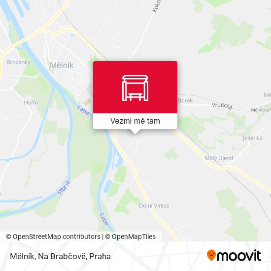 Mělník, Na Brabčově mapa