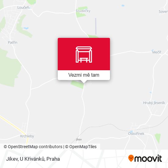 Jíkev, U Křivánků mapa
