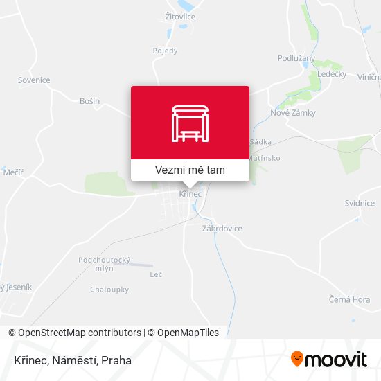 Křinec, Náměstí mapa