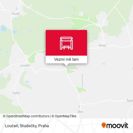 Loučeň, Studečky mapa