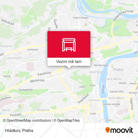 Hládkov mapa