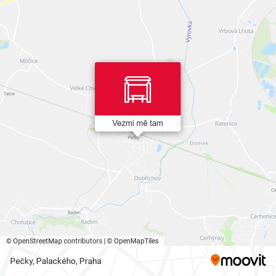 Pečky, Palackého mapa