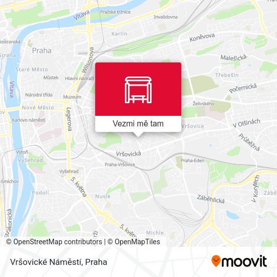 Vršovické Náměstí mapa