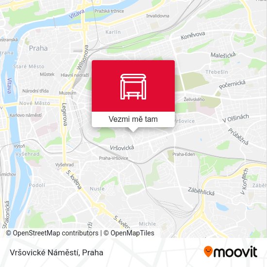 Vršovické Náměstí mapa