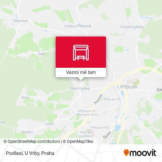 Podlesí, U Vrby mapa
