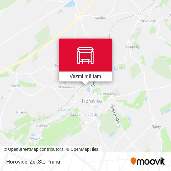 Hořovice, Žel.St. mapa