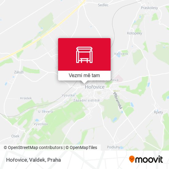 Hořovice, Valdek mapa