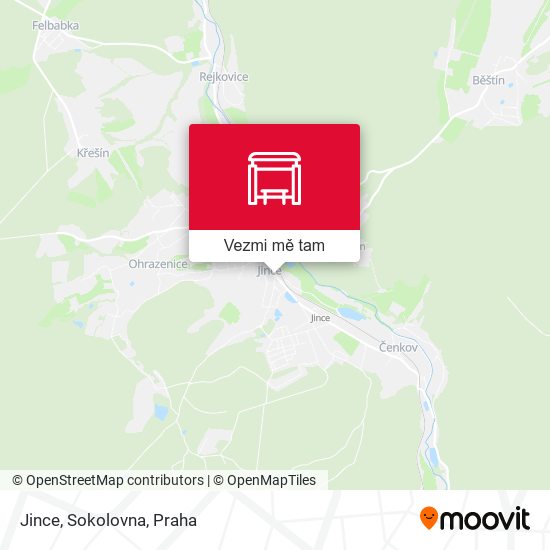 Jince, Sokolovna mapa
